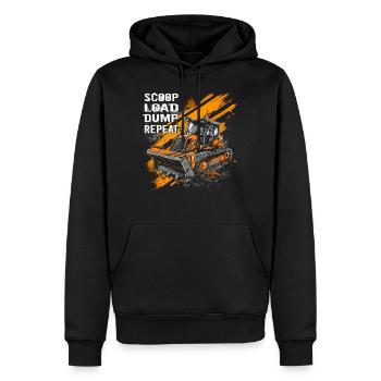 Amateurs de chargeuses compactes - Sweat à capuche Premium bio Homme - noir - Devant - Nico (187cm)