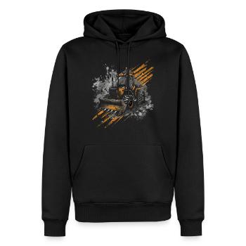 Amateurs de chargeuses compactes - Sweat à capuche Premium bio Homme - noir - Devant - Nico (187cm)