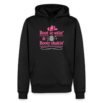 Disco Western Hen Party - Men’s Premium Organic Hoodie - black - Front - Nico (187cm)