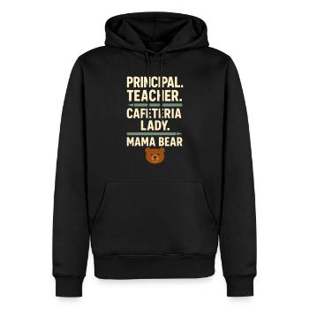 Homeschool Mom Mama Bear Homeschooling Geschenk - Männer Premium Bio Hoodie - Schwarz - Vorne - Nico (187cm)