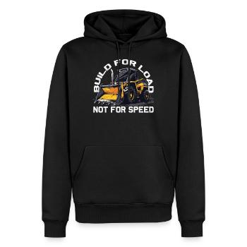 Amateurs de chargeuses compactes - Sweat à capuche Premium bio Homme - noir - Devant - Nico (187cm)