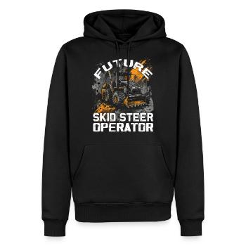 Amateurs de chargeuses compactes - Sweat à capuche Premium bio Homme - noir - Devant - Nico (187cm)