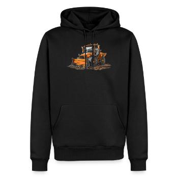 Amateurs de chargeuses compactes - Sweat à capuche Premium bio Homme - noir - Devant - Nico (187cm)