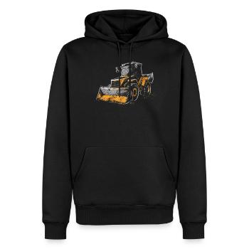 Amateurs de chargeuses compactes - Sweat à capuche Premium bio Homme - noir - Devant - Nico (187cm)