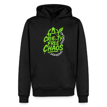 Végétalien Punk Rebelle Végétalien Végétalien Anarchiste Végétalien - Sweat à capuche Premium bio Homme - noir - Devant - Nico (187cm)