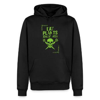 Végétalien Punk Rebelle Végétalien Végétalien Anarchiste Végétalien - Sweat à capuche Premium bio Homme - noir - Devant - Nico (187cm)