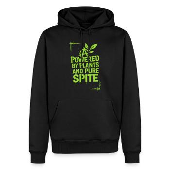 Végétalien Punk Rebelle Végétalien Végétalien Anarchiste Végétalien - Sweat à capuche Premium bio Homme - noir - Devant - Nico (187cm)