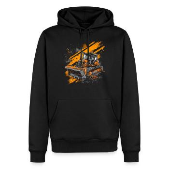 Amateurs de chargeuses compactes - Sweat à capuche Premium bio Homme - noir - Devant - Nico (187cm)