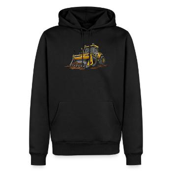 Amateurs de chargeuses compactes - Sweat à capuche Premium bio Homme - noir - Devant - Nico (187cm)