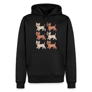 Yorkshire Terrier Diversité Amour - Sweat à capuche Premium bio Homme - noir - Devant - Nico (187cm)