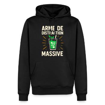 Arme de Distraction Massive Mojito - Sweat à capuche Premium bio Homme - noir - Devant - Nico (187cm)