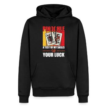 Lustiges Binokel Kartenspieler Geschenk - Männer Premium Bio Hoodie - Schwarz - Vorne - Nico (187cm)