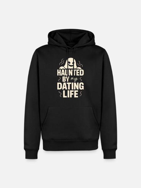 Ghostly breakup-humor-dating-mistake-single - Men’s Premium Organic Hoodie - black