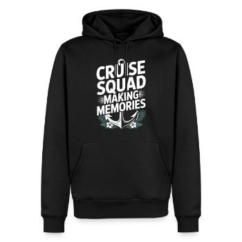 Équipage de croisière 2025 Croisière en famille - Sweat à capuche Premium bio Homme - noir - Devant - Nico (187cm)