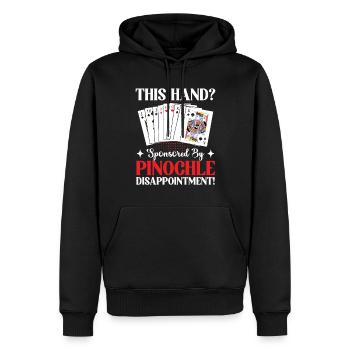 Pinochle Champion présente une soirée de jeu parfaite - Sweat à capuche Premium bio Homme - noir - Devant - Nico (187cm)