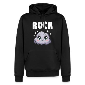 Schere Stein Papier Gruppen Schulspiel Stein Figur - Männer Premium Bio Hoodie - Schwarz - Vorne - Nico (187cm)