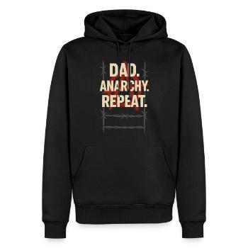 Punk Dad Alternatif Paternité Rebelle - Sweat à capuche Premium bio Homme - noir - Devant - Nico (187cm)