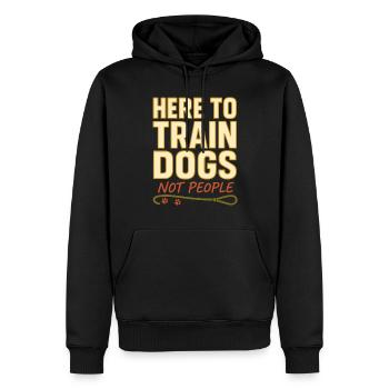 Dog Trainer Humor Trust Dogs Sarcastic - Men’s Premium Organic Hoodie - black - Front - Nico (187cm)