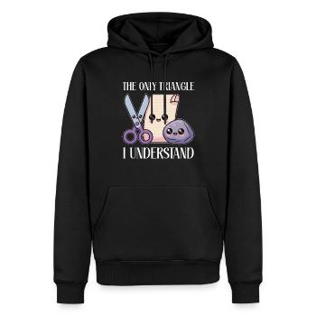 Scissors Stone Paper Game School University - Men’s Premium Organic Hoodie - black - Front - Nico (187cm)