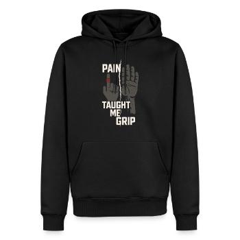 Entraînement de la force de préhension pour les grimpeurs Hangboard - Sweat à capuche Premium bio Homme - noir - Devant - Nico (187cm)