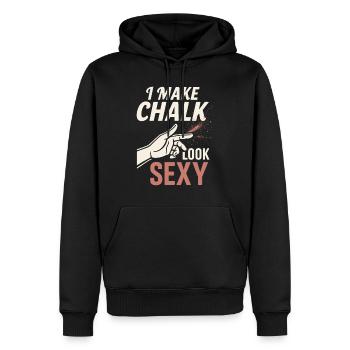 Entraînement de la force de préhension pour les grimpeurs Hangboard - Sweat à capuche Premium bio Homme - noir - Devant - Nico (187cm)