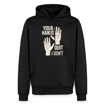 Entraînement de la force de préhension pour les grimpeurs Hangboard - Sweat à capuche Premium bio Homme - noir - Devant - Nico (187cm)