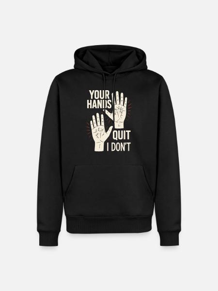 Griffkrafttraining Für Kletterer Hangboard - Männer Premium Bio Hoodie - Schwarz