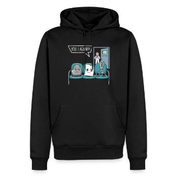 Arzt Krankenschwester Schere Stein Papier - Männer Premium Bio Hoodie - Schwarz - Vorne - Nico (187cm)