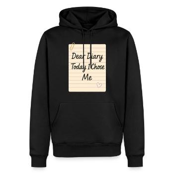 Dankbarkeitspraxis Journalliebhaber Emotional - Männer Premium Bio Hoodie - Schwarz - Vorne - Nico (187cm)
