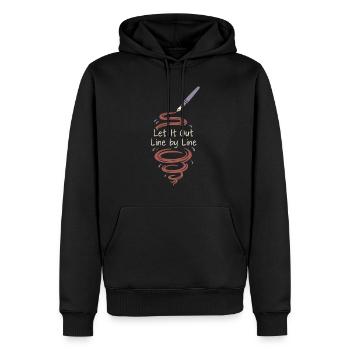 Dankbarkeitspraxis Journalliebhaber Emotional - Männer Premium Bio Hoodie - Schwarz - Vorne - Nico (187cm)