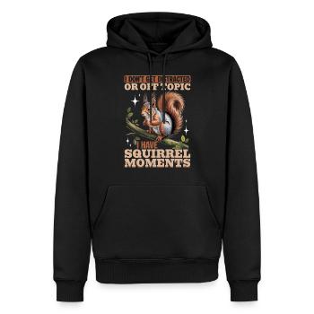 Écureuil drôle Animal - Sweat à capuche Premium bio Homme - noir - Devant - Nico (187cm)