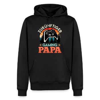 Bald Papa ZUKÜNFTIGER GAMER PAPA LUSTIG - Männer Premium Bio Hoodie - Schwarz - Vorne - Nico (187cm)