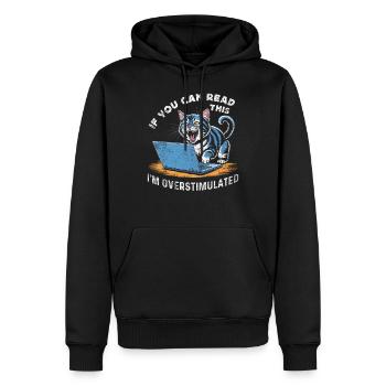Non diagnostiqué, mais quelque chose - Sweat à capuche Premium bio Homme - noir - Devant - Nico (187cm)