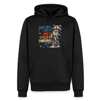 Non diagnostiqué, mais quelque chose - Sweat à capuche Premium bio Homme - noir - Devant - Nico (187cm)