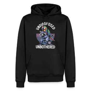 Non diagnostiqué, mais quelque chose - Sweat à capuche Premium bio Homme - noir - Devant - Nico (187cm)