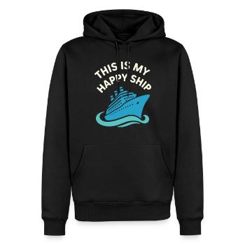 Cruise Addict Funny Cruise Loyalty Ocean - Sweat à capuche Premium bio Homme - noir - Devant - Nico (187cm)