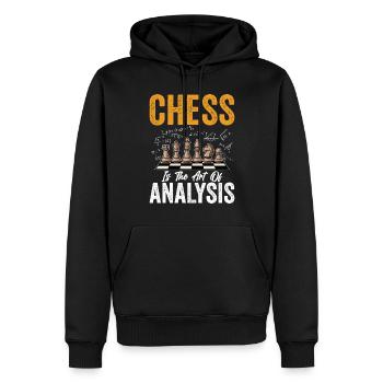 Schach Denksport Brettspiel Schachmeister - Männer Premium Bio Hoodie - Schwarz - Vorne - Nico (187cm)