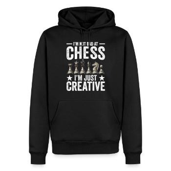 Strategy Game Chess - Bad In Chess Creative - Men’s Premium Organic Hoodie - black - Front - Nico (187cm)