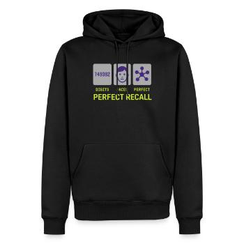 Memory Athlete Mnemonic Brain Training Mental - Men’s Premium Organic Hoodie - black - Front - Nico (187cm)