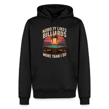 Nobody Likes Billiards More Than I Do - Männer Premium Bio Hoodie - Schwarz - Vorne - Nico (187cm)
