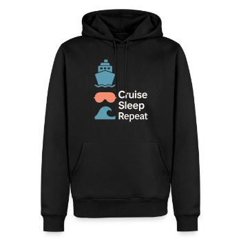 Cruise Addict Funny Cruise Loyalty Ocean - Sweat à capuche Premium bio Homme - noir - Devant - Nico (187cm)