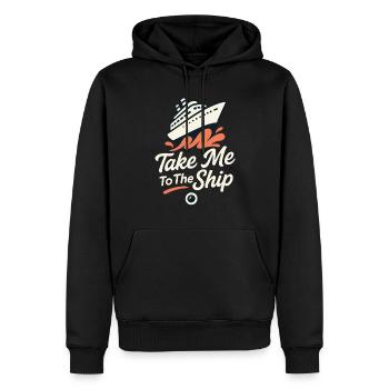 Cruise Addict Funny Cruise Loyalty Ocean - Sweat à capuche Premium bio Homme - noir - Devant - Nico (187cm)