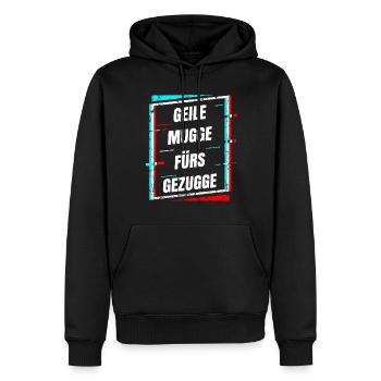 Geile Mugge Fuers Gezugge EDM DJ Tanzen Musik Rave - Männer Premium Bio Hoodie - Schwarz - Vorne - Nico (187cm)