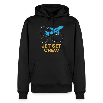 Flugbegleiter Kabinencrew Leben Luftfahrt - Männer Premium Bio Hoodie - Schwarz - Vorne - Nico (187cm)