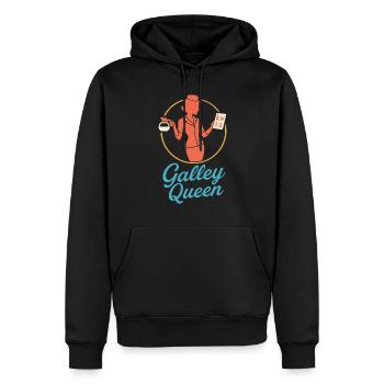 Flugbegleiter Kabinencrew Leben Luftfahrt - Männer Premium Bio Hoodie - Schwarz - Vorne - Nico (187cm)