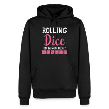 Bunco Geschenk Bunco Spieler Würfelspiel Abend - Männer Premium Bio Hoodie - Schwarz - Vorne - Nico (187cm)