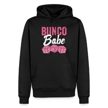 Bunco Babe Women's Bunco Women's Dice Night - Men’s Premium Organic Hoodie - black - Front - Nico (187cm)