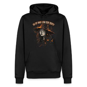 Effrayant Pin-up Sorcière Halloween - Sweat à capuche Premium bio Homme - noir - Devant - Nico (187cm)