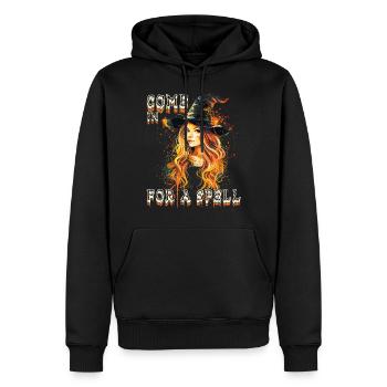 Effrayant Pin-up Sorcière Halloween - Sweat à capuche Premium bio Homme - noir - Devant - Nico (187cm)