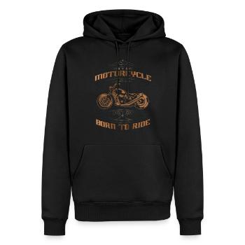 Moto Vintage Moto - Sweat à capuche Premium bio Homme - noir - Devant - Nico (187cm)